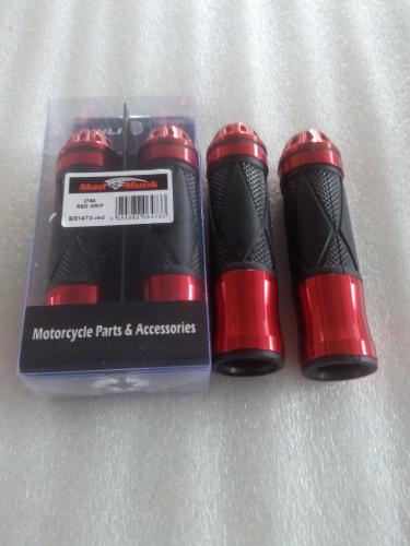 HANDLE BAR GRIPS WITH RED ENDS